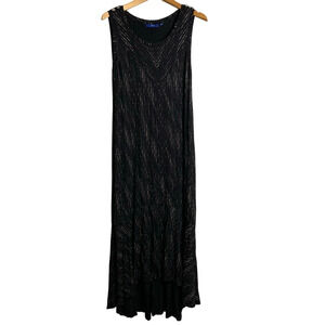 Apt 9 Dress Women's Size Medium Maxi Length Hi-Low Liquid Knit Monochrome